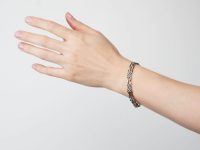 Edwardian 15ct Gold & Platinum Two Colour Gate Bracelet