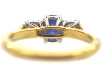 18ct Gold, Sapphire & Diamond Three Stone Ring