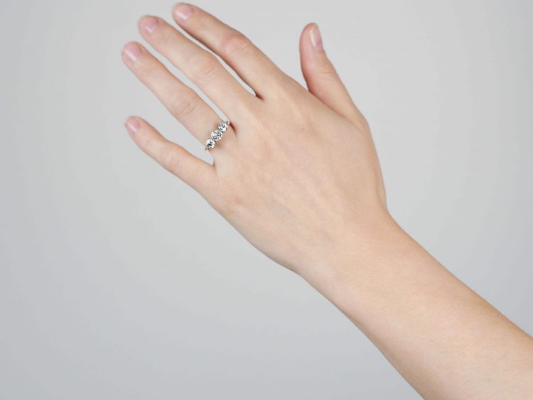 Edwardian 18ct Gold & Platinum, Three Stone Diamond Ring