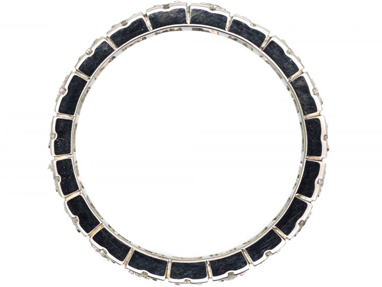 Art Deco French 18ct White Gold & Diamond Eternity Ring