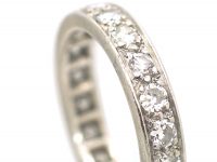 Art Deco French Platinum & Diamond Eternity Ring