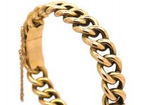 Edwardian 15ct Gold Coiled Curb Link Bangle