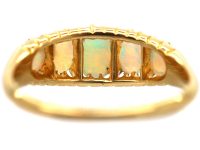 Edwardian 18ct Gold Five Stone Opal Ring