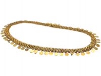 Victorian 15ct Gold Collar with Disc Drops