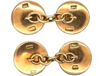 Art Nouveau 9ct Gold & Blister Pearl Cufflinks