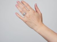 Art Deco Platinum, Diamond Geometric Ring