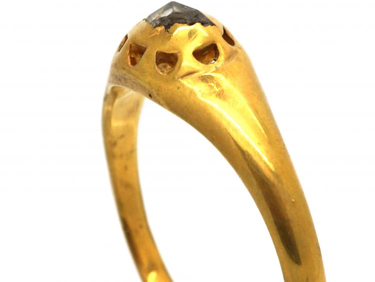 French Mid 18th Century 18ct Gold, Rose Diamond Ring