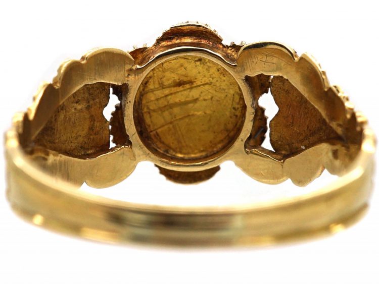 Regency 15ct Gold, Natural Split Pearl & Emerald Cluster Ring