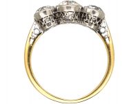 Edwardian 18ct Gold & Platinum, Three Stone Diamond Ring