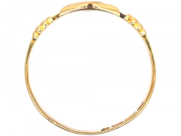 Victorian 18ct Gold Kiss Ring Set With a Diamond