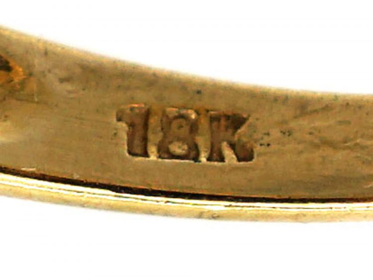 18ct Gold, Sapphire & Diamond Crossover Ring