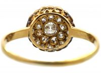 Edwardian 18ct Gold & Platinum Diamond Cluster Ring