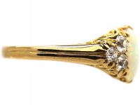 Edwardian 18ct Gold Opal & Diamond Ring
