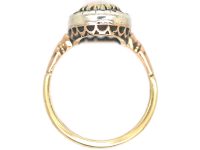 Edwardian 18ct Gold, Opal & Diamond Oval Cluster Ring
