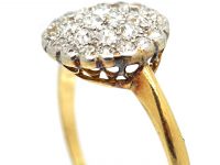 Edwardian 18ct Gold & Platinum Diamond Cluster Ring