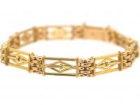Edwardian 15ct Gold Gate Bracelet
