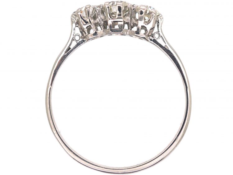 Art Deco Platinum & Three Stone Diamond Ring