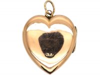 Edwardian 9ct Gold Heart Shaped Locket