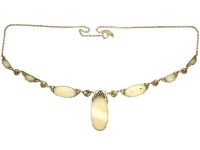 Arts & Crafts 9ct Gold & Opal Necklace