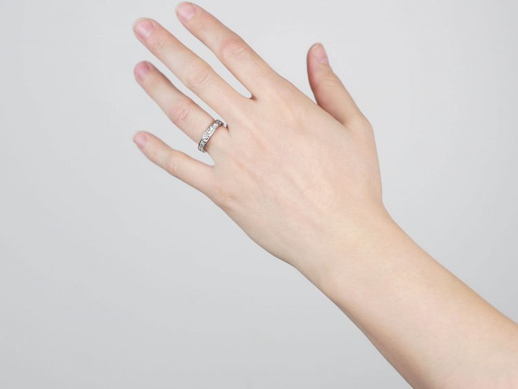 Art Deco French Platinum & Diamond Eternity Ring