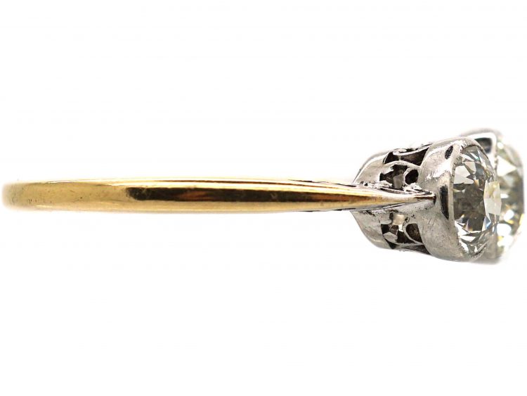 Edwardian 18ct Gold & Platinum, Three Stone Diamond Ring
