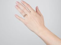 Edwardian 18ct Gold & Platinum, Three Stone Diamond Crossover Ring