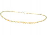 Edwardian Opal Necklace with 9ct White Gold & Rose Diamond Clasp