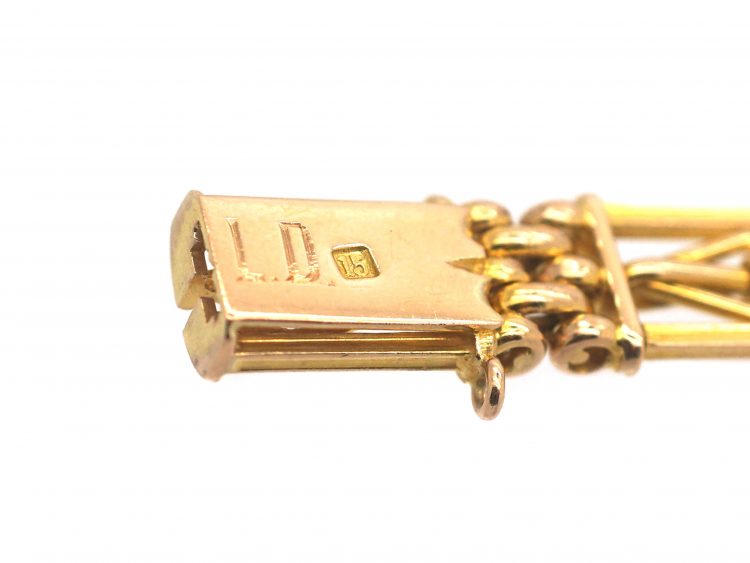 Edwardian 15ct Gold Gate Bracelet