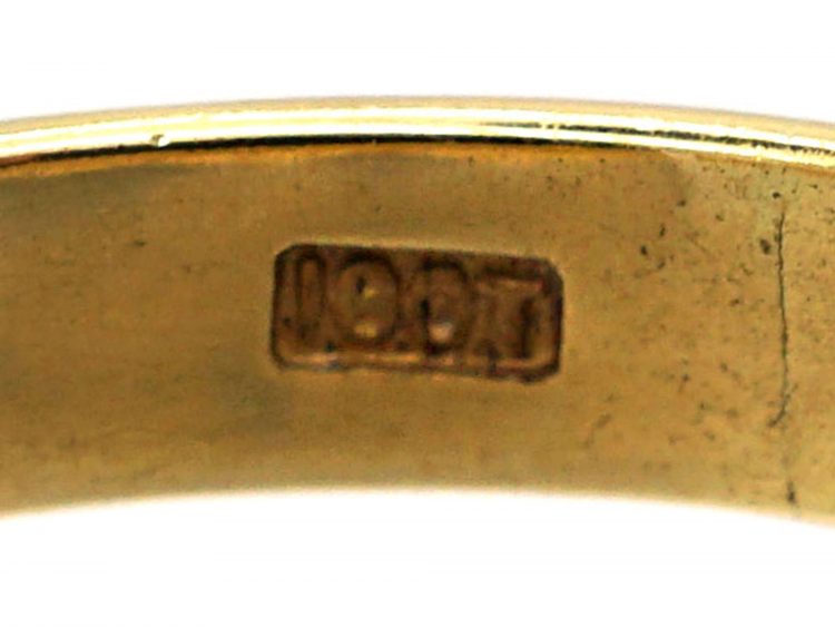 Edwardian 18ct Gold Double Heart Ring