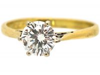 18ct Gold One Carat Diamond Solitaire Ring