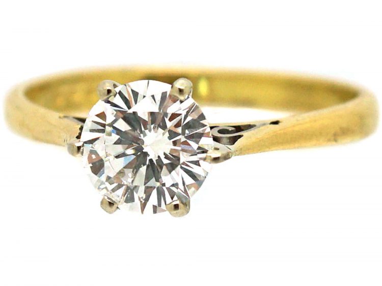 18ct Gold One Carat Diamond Solitaire Ring