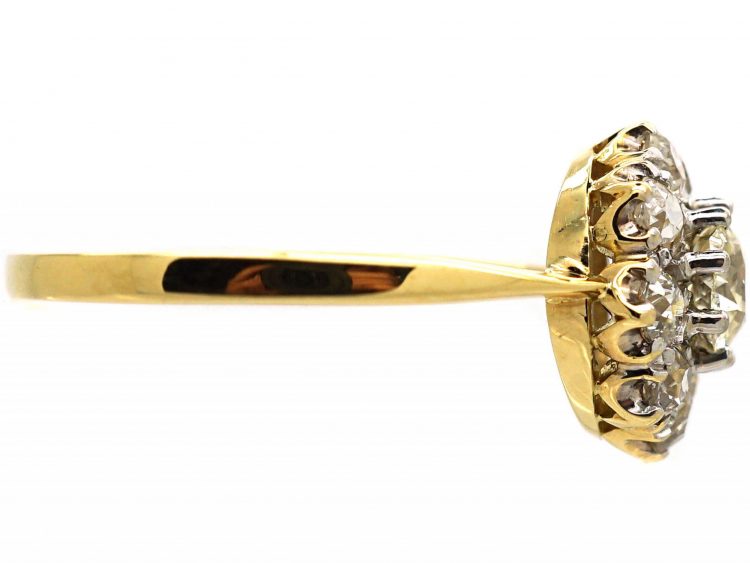 Early 20th Century 18ct Gold Diamond Daisy Cluster Ring