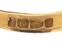 Victorian 18ct Gold Kiss Ring Set With a Diamond