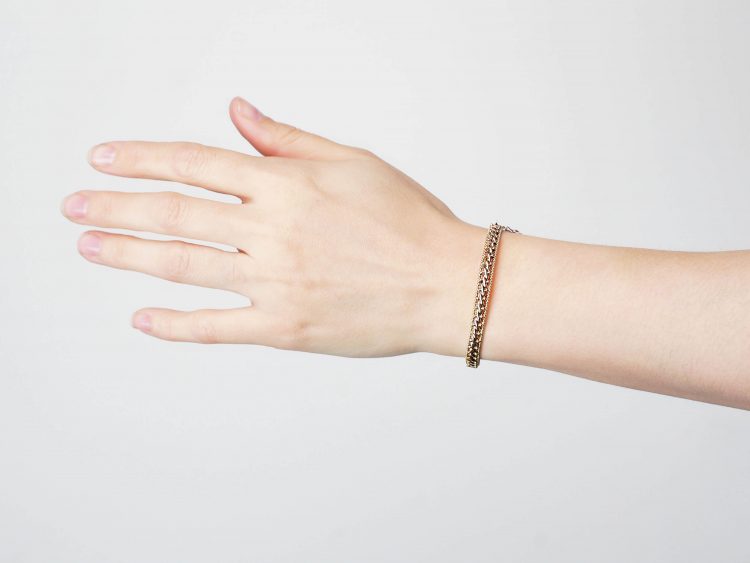 Victorian 9ct Gold Woven Design Bangle