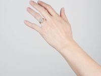 Edwardian 18ct Gold Opal & Diamond Cluster Ring