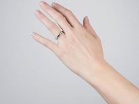 Art Deco Platinum, Diamond & Sapphire Eternity Ring