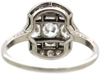 Art Deco Platinum, Diamond Geometric Ring