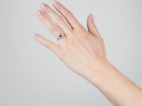 Early 20th Century 18ct Gold & Platinum, Sapphire & Diamond Three Stone Ring