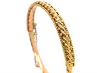 Victorian 9ct Gold Woven Design Bangle