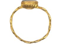 Georgian 18ct Gold & Flat Cut Garnet Ring