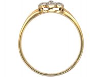 Edwardian 18ct Gold & Platinum Diamond Cluster Ring