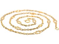 Edwardian 15ct Gold Chain with Knot Motifs