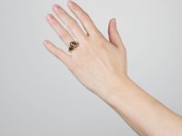 18ct Gold Signet Ring with Intaglio of a Serpent & Crown