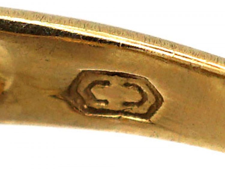 18ct Gold, Sapphire & Diamond Crossover Ring