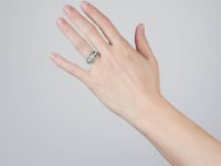 Art Deco 18ct Gold & Platinum, Sapphire & Diamond Ring
