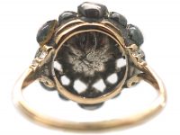 Large Georgian Rose Diamond Cluster Ring