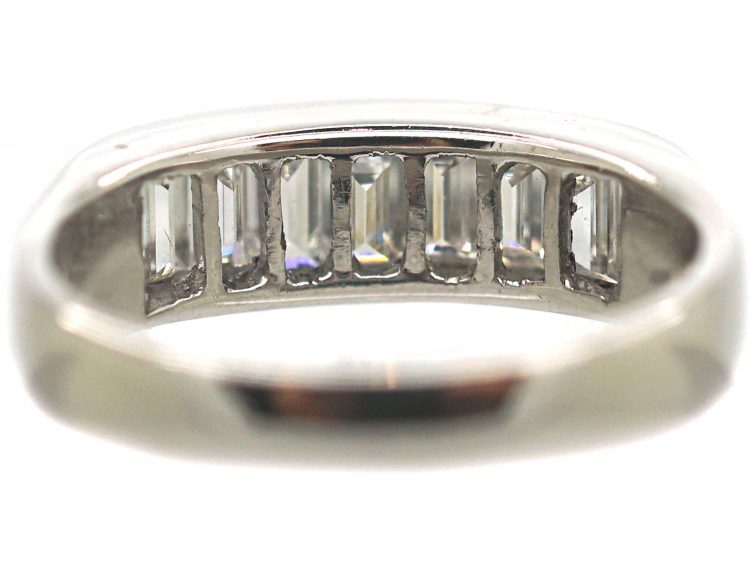 Art Deco 18ct White Gold & Baguette Diamond Ring