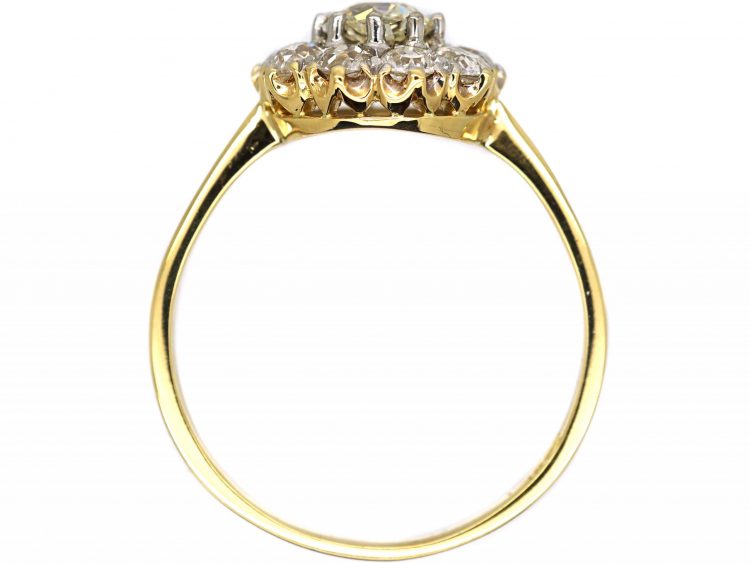 Early 20th Century 18ct Gold Diamond Daisy Cluster Ring