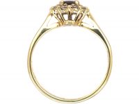9ct Gold Ruby & Diamond Oval Cluster Ring