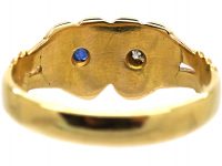 Edwardian 18ct Gold Double Heart Ring